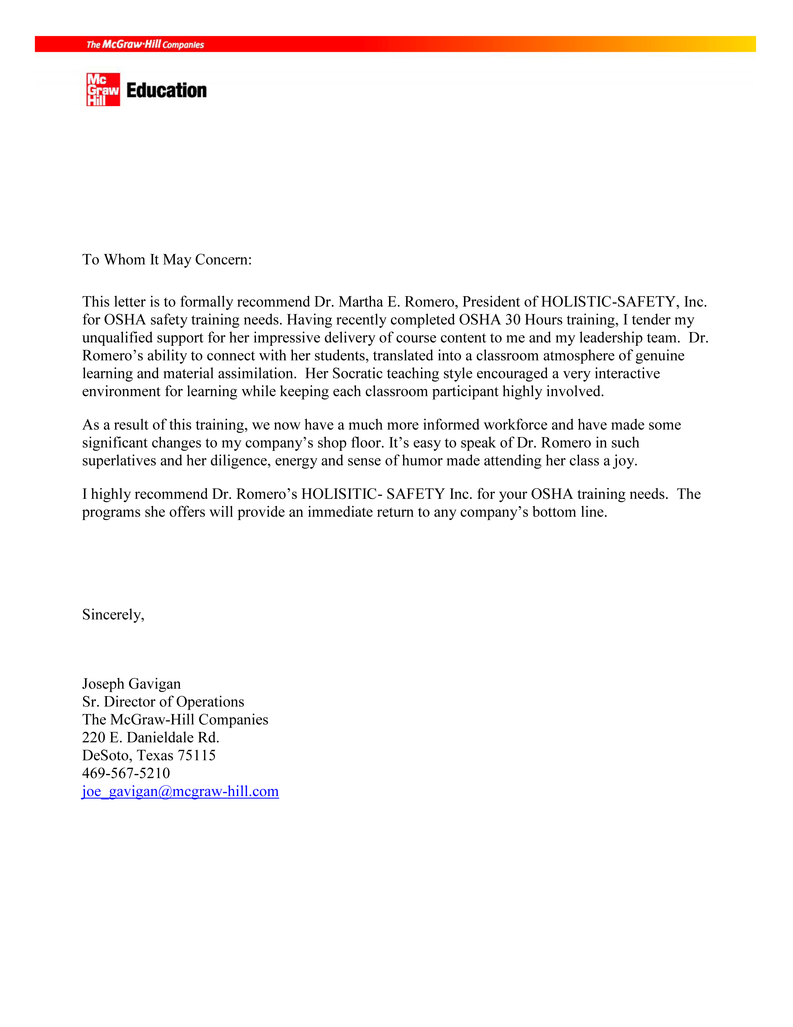 MGHE Letterhead